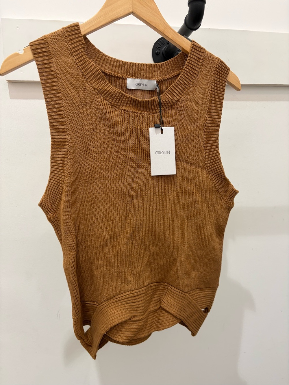 Greylin Sleeveless Knit Tank in Camel Brown PM